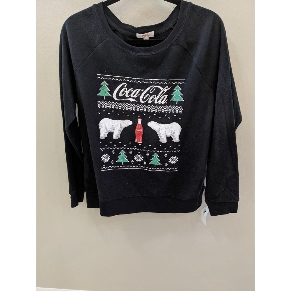 Coca cola polar bear fleecy shirt